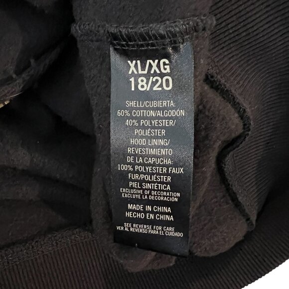 Nautica Boys Full Zip Up Sherpa Lined Hoodie Sweatshirt Navy Red XL 18/20 - Picture 6 of 8